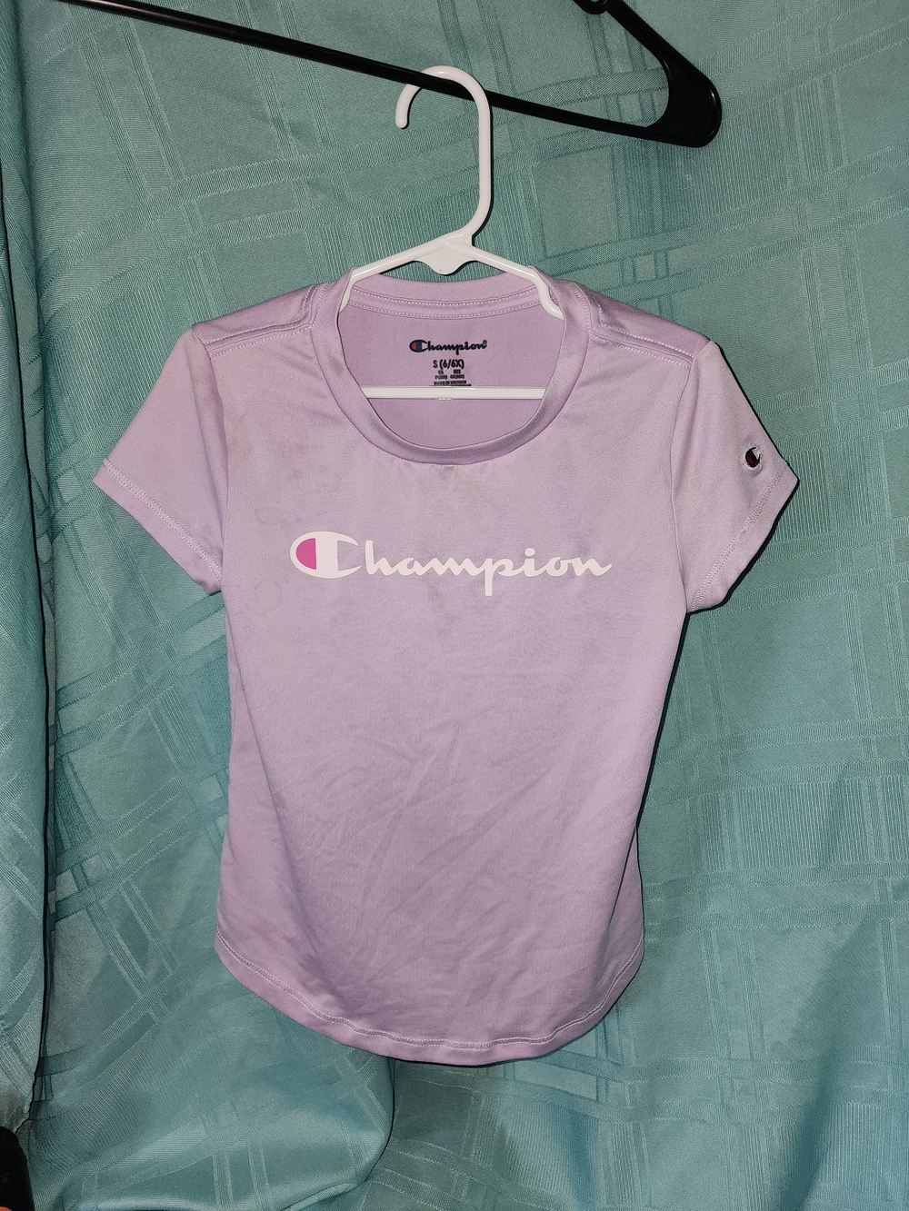 Champion Lavender Short Sleeve Logo Tee Little Girls S 6-6x